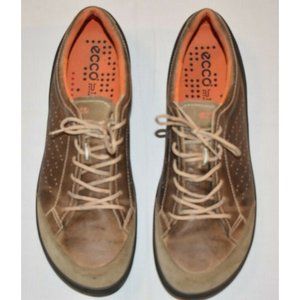 Ecco Biom Aged Brown Leather & Suede Casual Walking Shoes Size 13